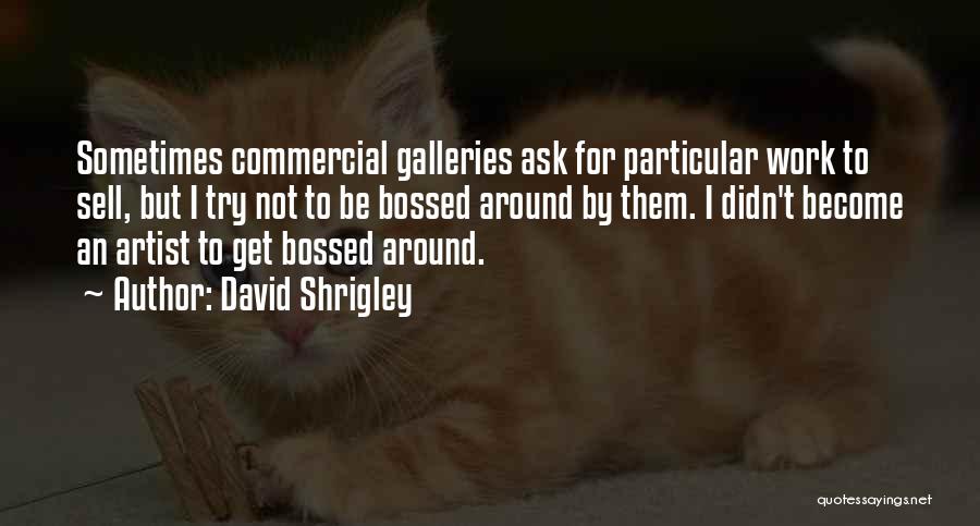 David Shrigley Quotes: Sometimes Commercial Galleries Ask For Particular Work To Sell, But I Try Not To Be Bossed Around By Them. I