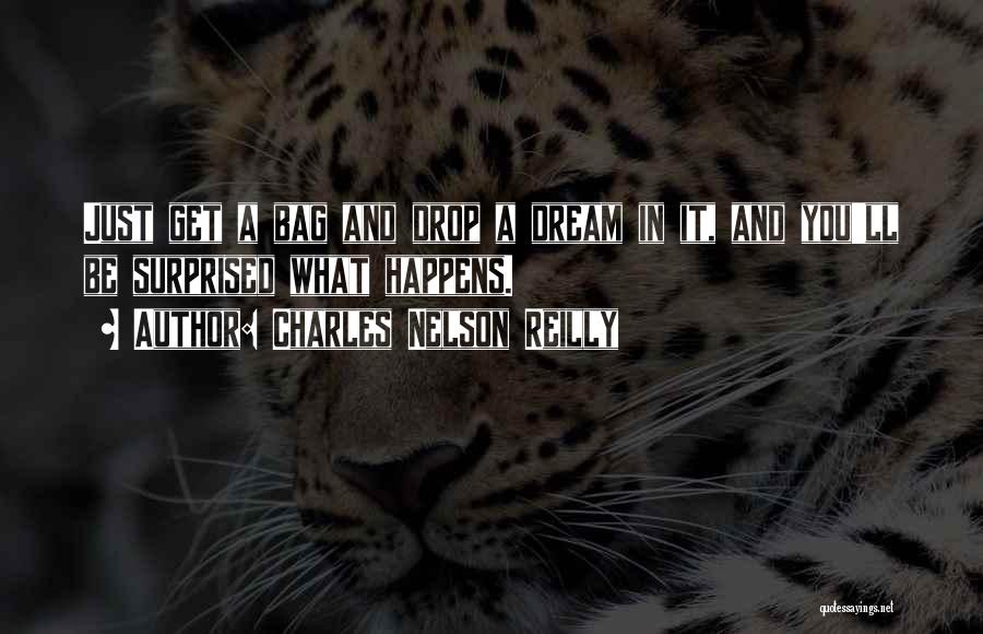 Charles Nelson Reilly Quotes: Just Get A Bag And Drop A Dream In It, And You'll Be Surprised What Happens.