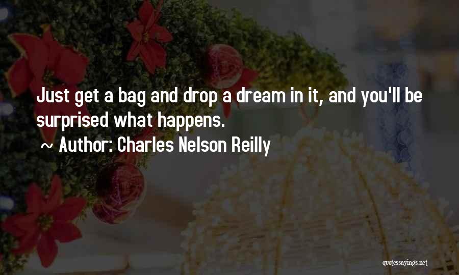 Charles Nelson Reilly Quotes: Just Get A Bag And Drop A Dream In It, And You'll Be Surprised What Happens.