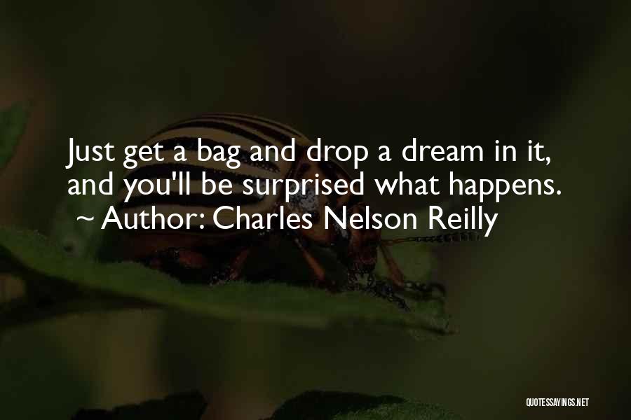Charles Nelson Reilly Quotes: Just Get A Bag And Drop A Dream In It, And You'll Be Surprised What Happens.