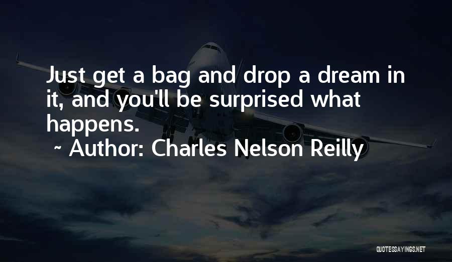 Charles Nelson Reilly Quotes: Just Get A Bag And Drop A Dream In It, And You'll Be Surprised What Happens.