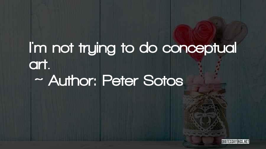 Peter Sotos Quotes: I'm Not Trying To Do Conceptual Art.