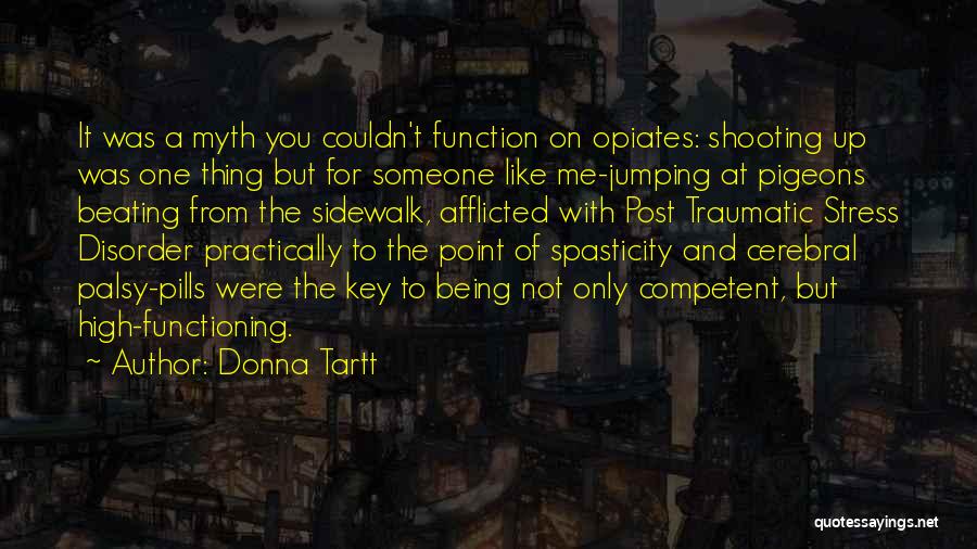 Donna Tartt Quotes: It Was A Myth You Couldn't Function On Opiates: Shooting Up Was One Thing But For Someone Like Me-jumping At