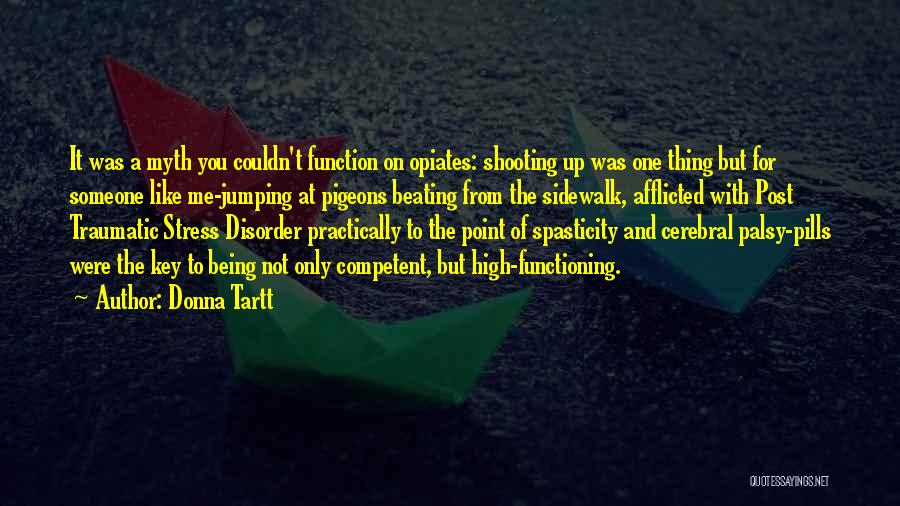 Donna Tartt Quotes: It Was A Myth You Couldn't Function On Opiates: Shooting Up Was One Thing But For Someone Like Me-jumping At