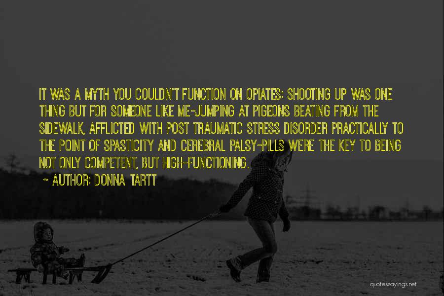 Donna Tartt Quotes: It Was A Myth You Couldn't Function On Opiates: Shooting Up Was One Thing But For Someone Like Me-jumping At