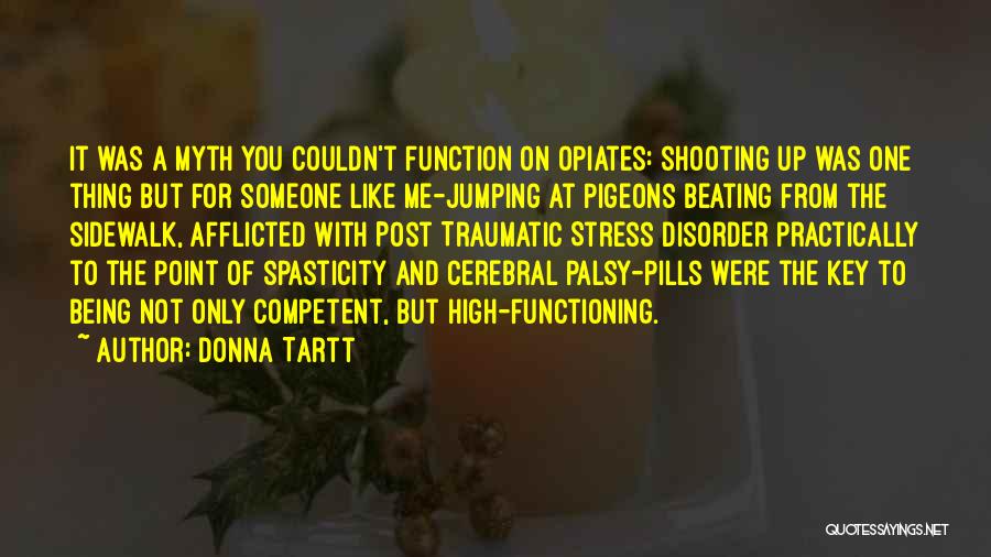Donna Tartt Quotes: It Was A Myth You Couldn't Function On Opiates: Shooting Up Was One Thing But For Someone Like Me-jumping At
