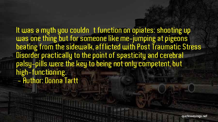 Donna Tartt Quotes: It Was A Myth You Couldn't Function On Opiates: Shooting Up Was One Thing But For Someone Like Me-jumping At