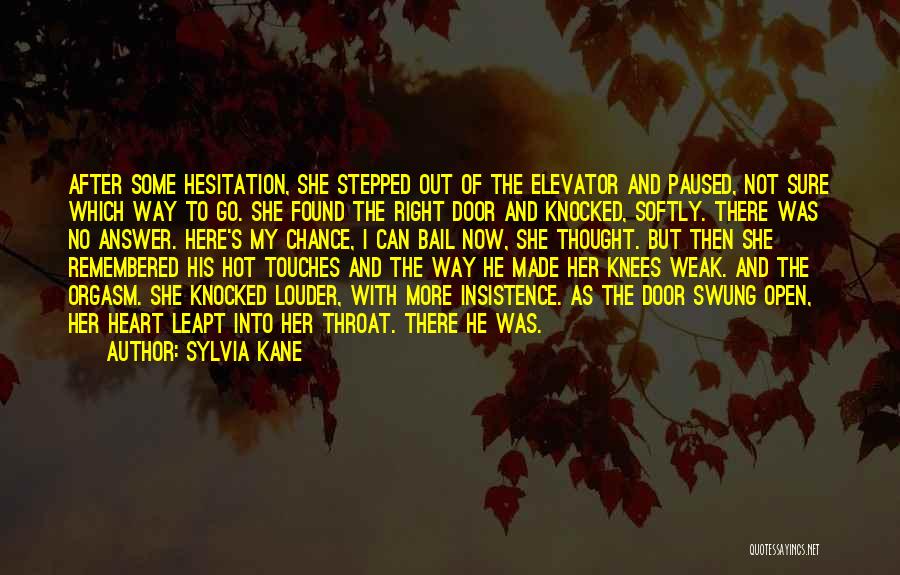 Sylvia Kane Quotes: After Some Hesitation, She Stepped Out Of The Elevator And Paused, Not Sure Which Way To Go. She Found The