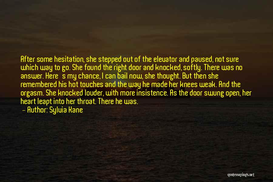 Sylvia Kane Quotes: After Some Hesitation, She Stepped Out Of The Elevator And Paused, Not Sure Which Way To Go. She Found The