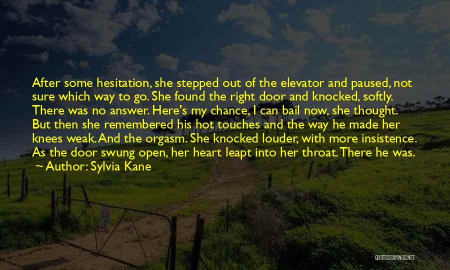 Sylvia Kane Quotes: After Some Hesitation, She Stepped Out Of The Elevator And Paused, Not Sure Which Way To Go. She Found The