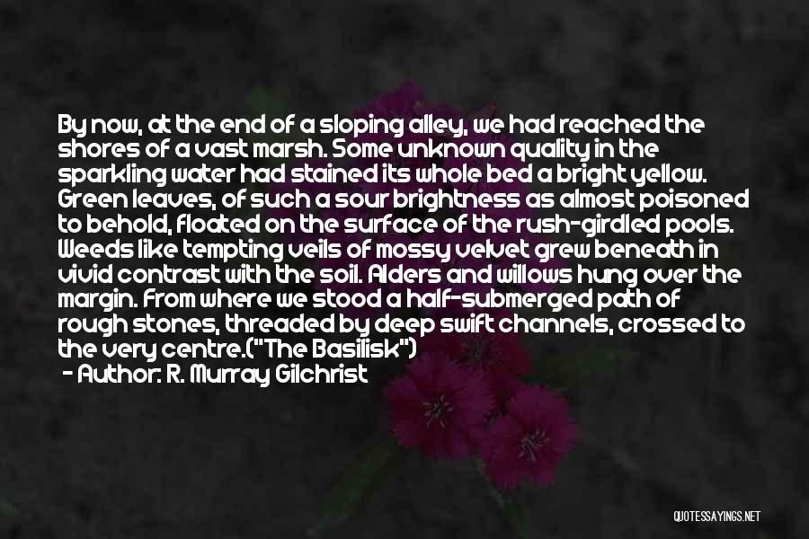 R. Murray Gilchrist Quotes: By Now, At The End Of A Sloping Alley, We Had Reached The Shores Of A Vast Marsh. Some Unknown
