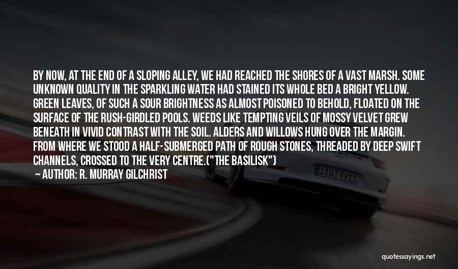 R. Murray Gilchrist Quotes: By Now, At The End Of A Sloping Alley, We Had Reached The Shores Of A Vast Marsh. Some Unknown