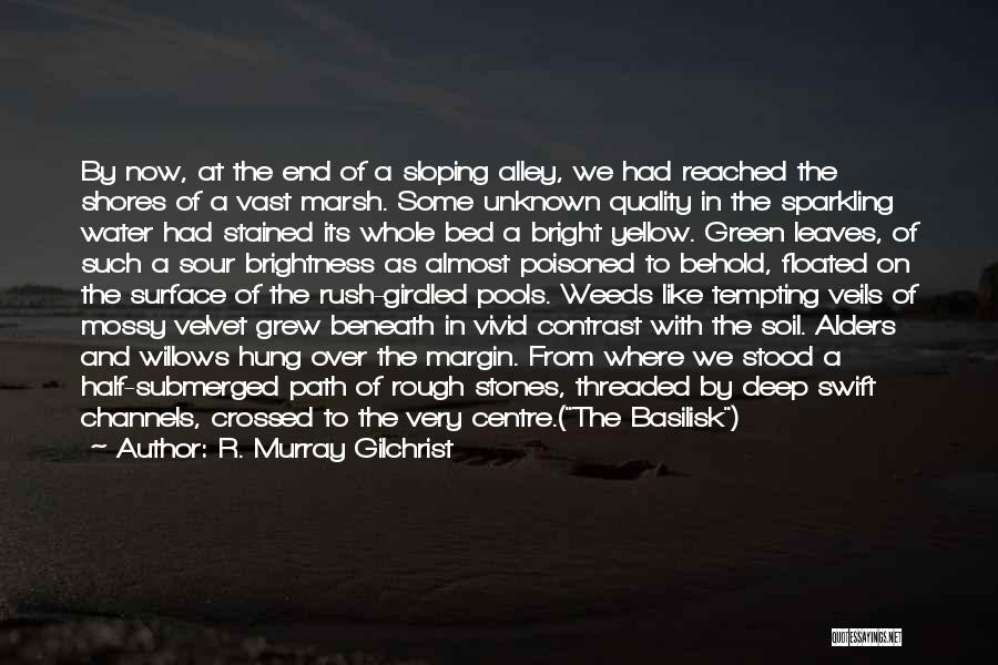 R. Murray Gilchrist Quotes: By Now, At The End Of A Sloping Alley, We Had Reached The Shores Of A Vast Marsh. Some Unknown
