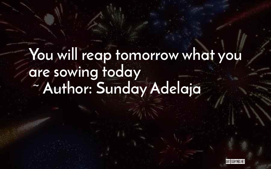 Sunday Adelaja Quotes: You Will Reap Tomorrow What You Are Sowing Today