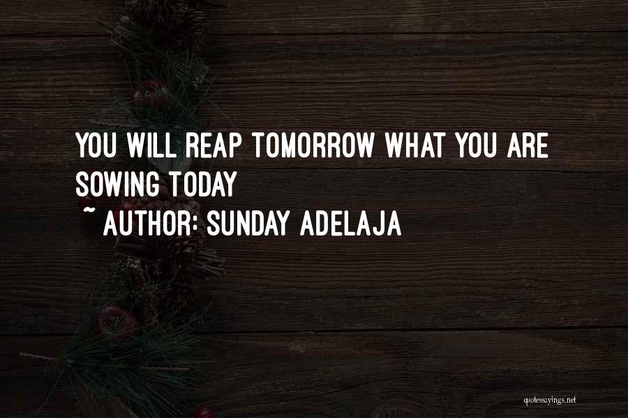 Sunday Adelaja Quotes: You Will Reap Tomorrow What You Are Sowing Today