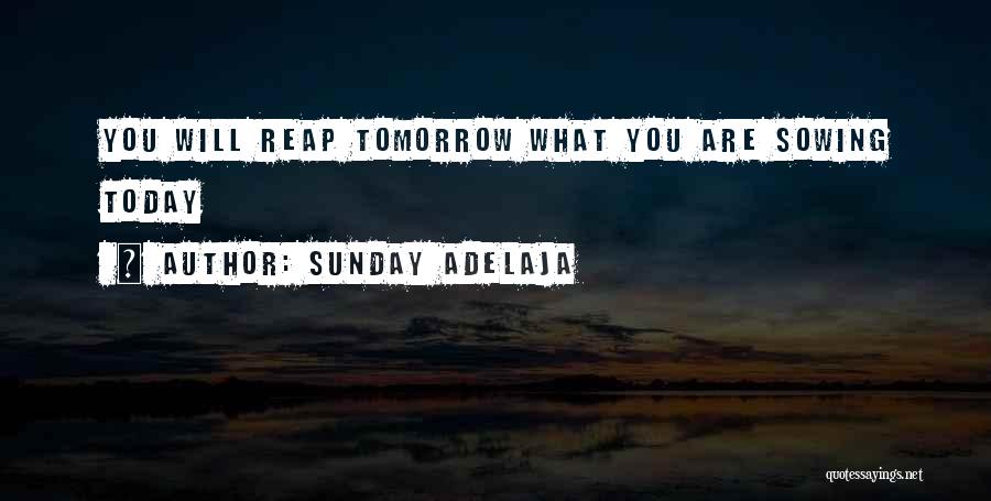 Sunday Adelaja Quotes: You Will Reap Tomorrow What You Are Sowing Today