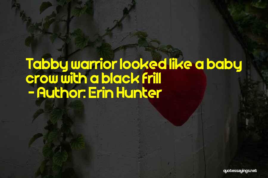 Erin Hunter Quotes: Tabby Warrior Looked Like A Baby Crow With A Black Frill