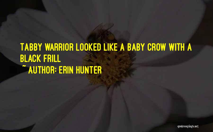 Erin Hunter Quotes: Tabby Warrior Looked Like A Baby Crow With A Black Frill