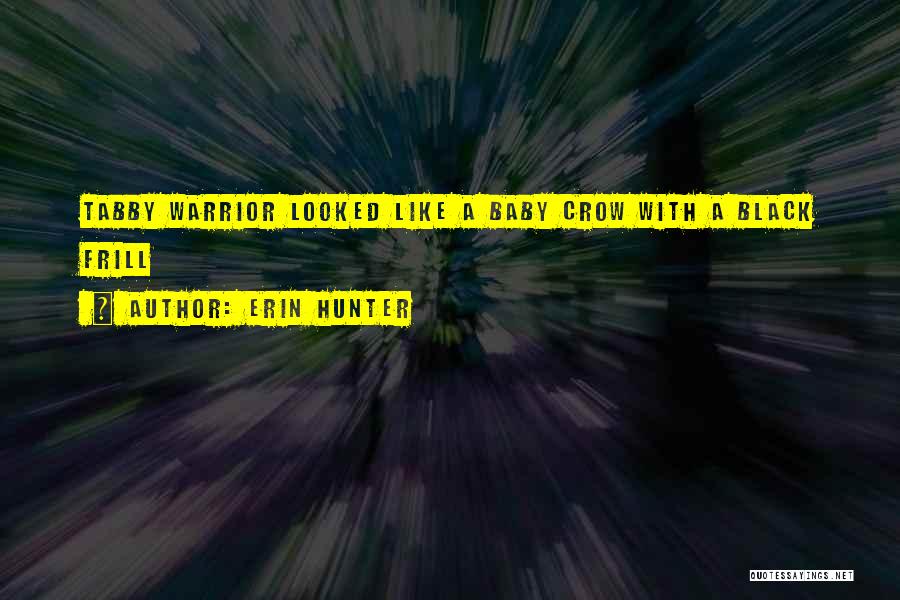 Erin Hunter Quotes: Tabby Warrior Looked Like A Baby Crow With A Black Frill