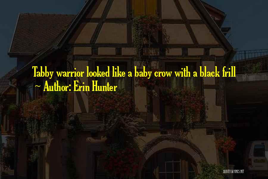 Erin Hunter Quotes: Tabby Warrior Looked Like A Baby Crow With A Black Frill