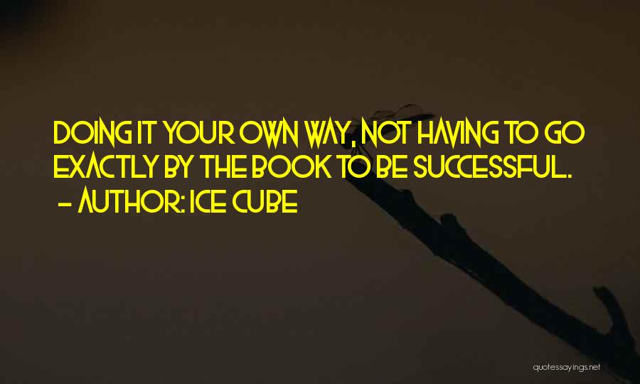 Ice Cube Quotes: Doing It Your Own Way, Not Having To Go Exactly By The Book To Be Successful.