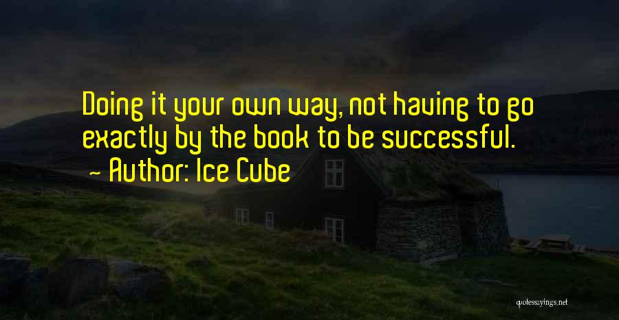 Ice Cube Quotes: Doing It Your Own Way, Not Having To Go Exactly By The Book To Be Successful.