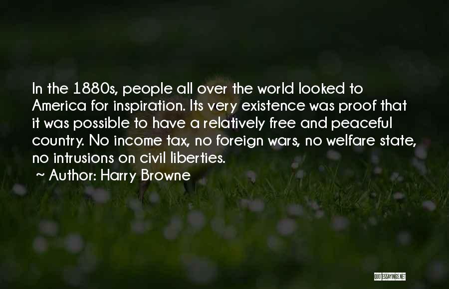 Harry Browne Quotes: In The 1880s, People All Over The World Looked To America For Inspiration. Its Very Existence Was Proof That It