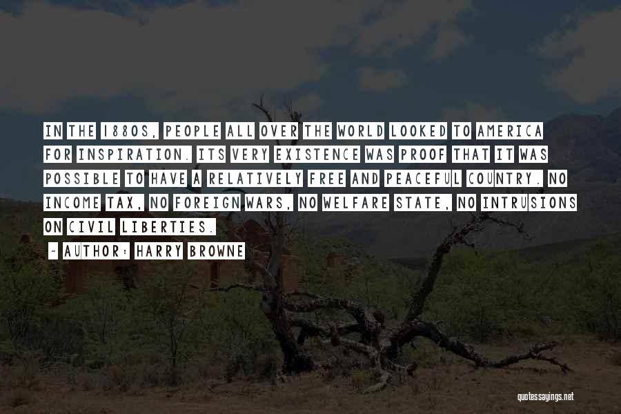 Harry Browne Quotes: In The 1880s, People All Over The World Looked To America For Inspiration. Its Very Existence Was Proof That It