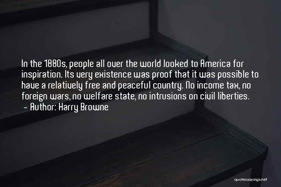 Harry Browne Quotes: In The 1880s, People All Over The World Looked To America For Inspiration. Its Very Existence Was Proof That It