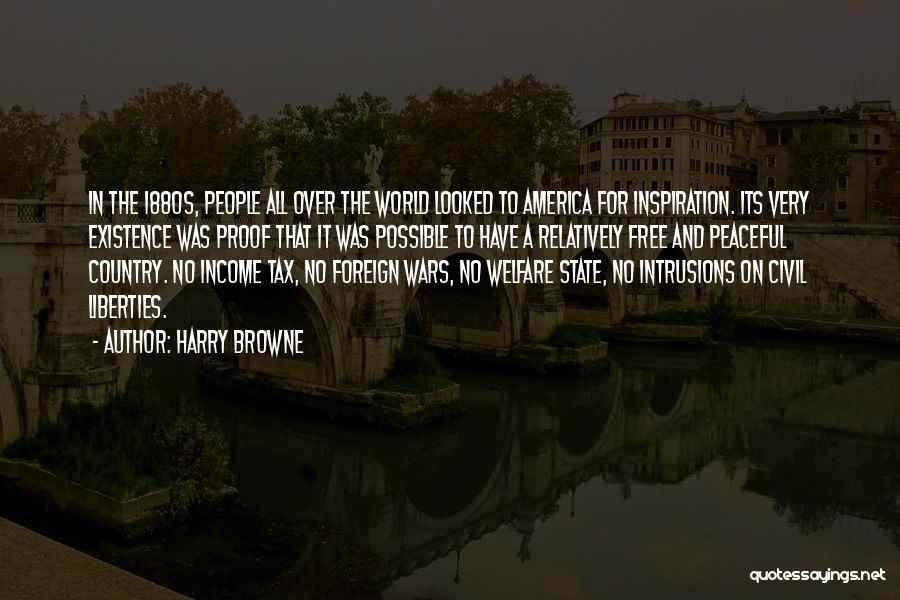 Harry Browne Quotes: In The 1880s, People All Over The World Looked To America For Inspiration. Its Very Existence Was Proof That It
