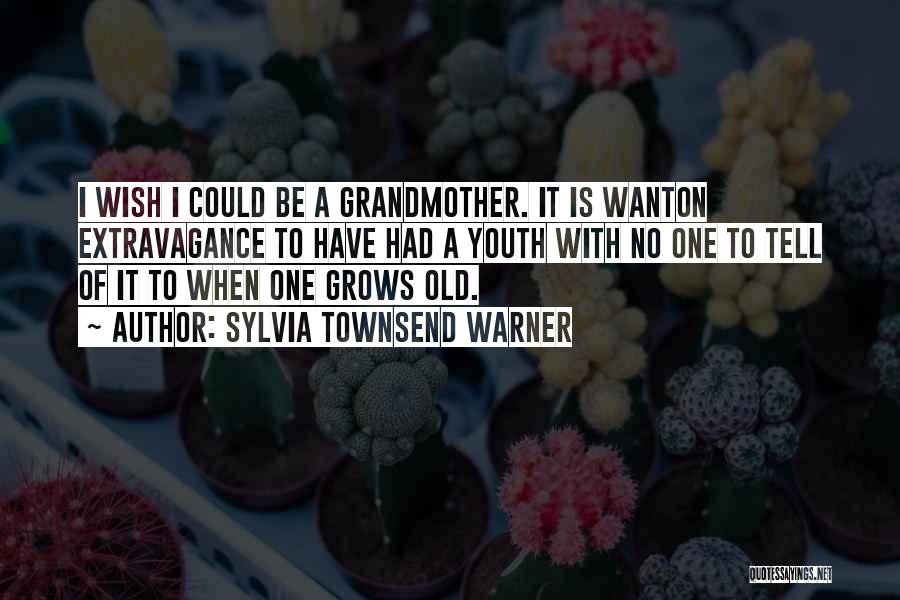 Sylvia Townsend Warner Quotes: I Wish I Could Be A Grandmother. It Is Wanton Extravagance To Have Had A Youth With No One To