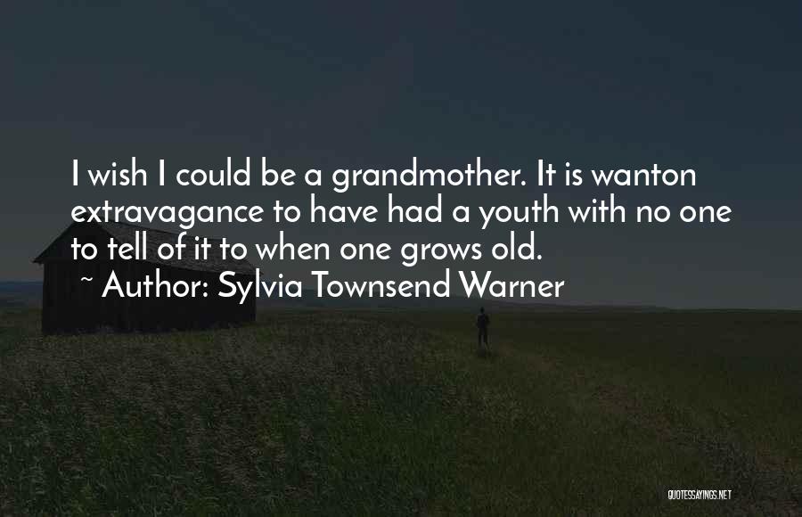 Sylvia Townsend Warner Quotes: I Wish I Could Be A Grandmother. It Is Wanton Extravagance To Have Had A Youth With No One To