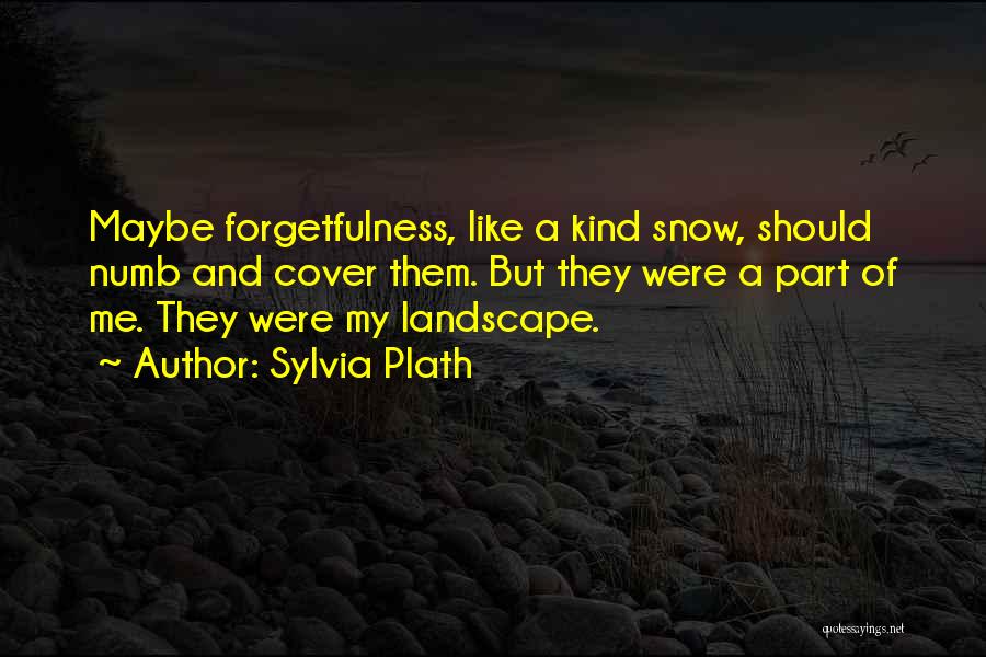 Sylvia Plath Quotes: Maybe Forgetfulness, Like A Kind Snow, Should Numb And Cover Them. But They Were A Part Of Me. They Were