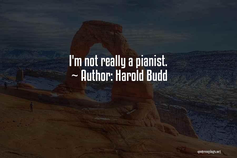 Harold Budd Quotes: I'm Not Really A Pianist.