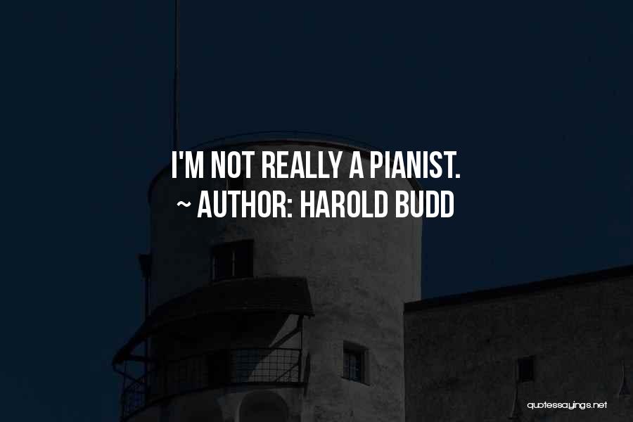 Harold Budd Quotes: I'm Not Really A Pianist.