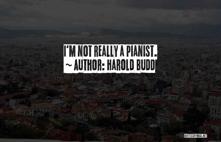Harold Budd Quotes: I'm Not Really A Pianist.
