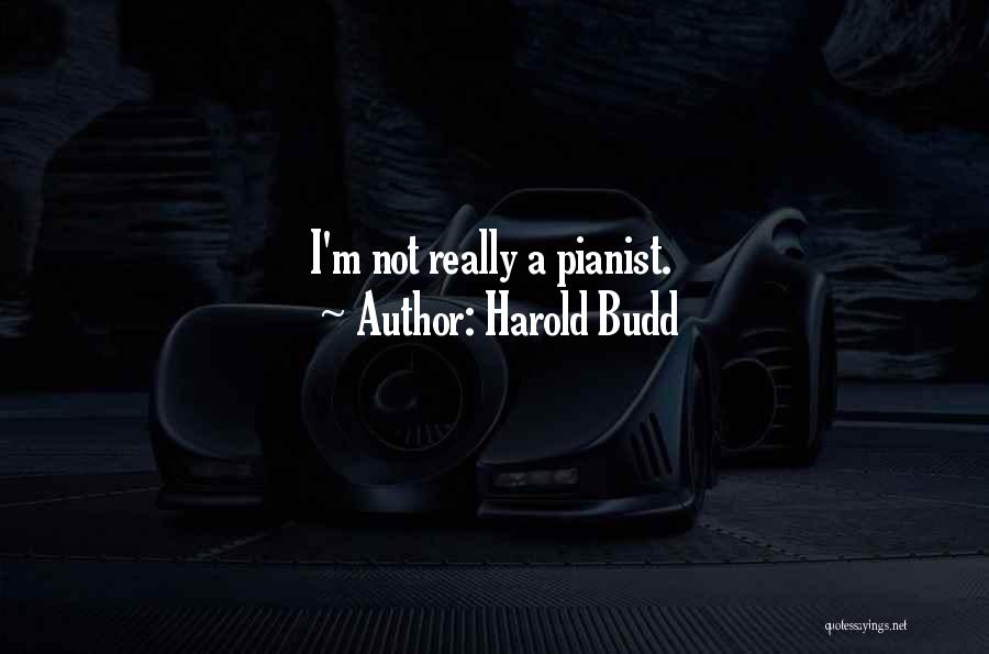 Harold Budd Quotes: I'm Not Really A Pianist.