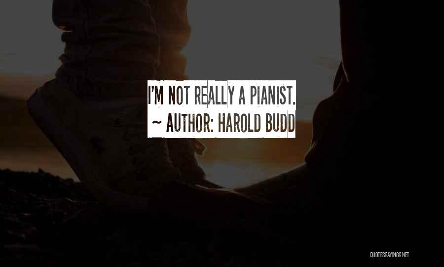 Harold Budd Quotes: I'm Not Really A Pianist.