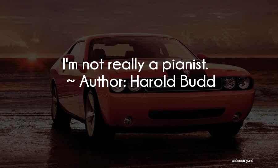 Harold Budd Quotes: I'm Not Really A Pianist.