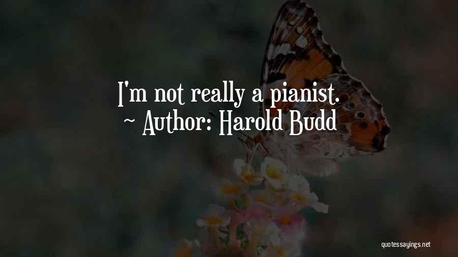 Harold Budd Quotes: I'm Not Really A Pianist.