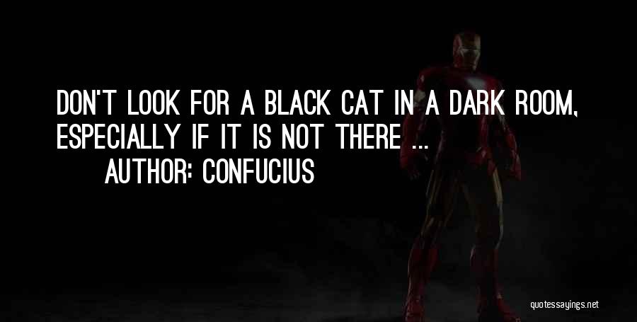 Confucius Quotes: Don't Look For A Black Cat In A Dark Room, Especially If It Is Not There ...