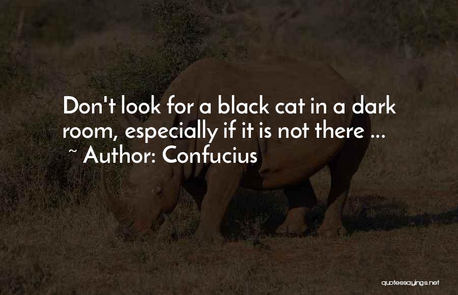 Confucius Quotes: Don't Look For A Black Cat In A Dark Room, Especially If It Is Not There ...