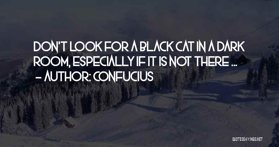 Confucius Quotes: Don't Look For A Black Cat In A Dark Room, Especially If It Is Not There ...
