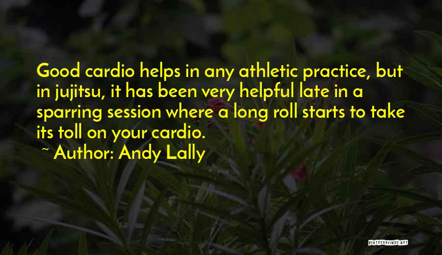 Andy Lally Quotes: Good Cardio Helps In Any Athletic Practice, But In Jujitsu, It Has Been Very Helpful Late In A Sparring Session