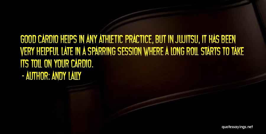 Andy Lally Quotes: Good Cardio Helps In Any Athletic Practice, But In Jujitsu, It Has Been Very Helpful Late In A Sparring Session