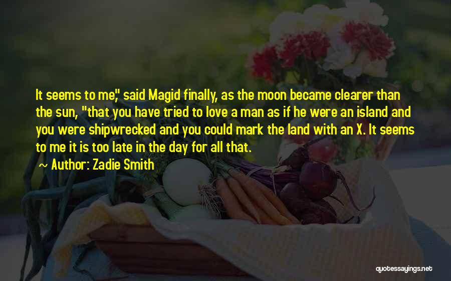 Zadie Smith Quotes: It Seems To Me, Said Magid Finally, As The Moon Became Clearer Than The Sun, That You Have Tried To