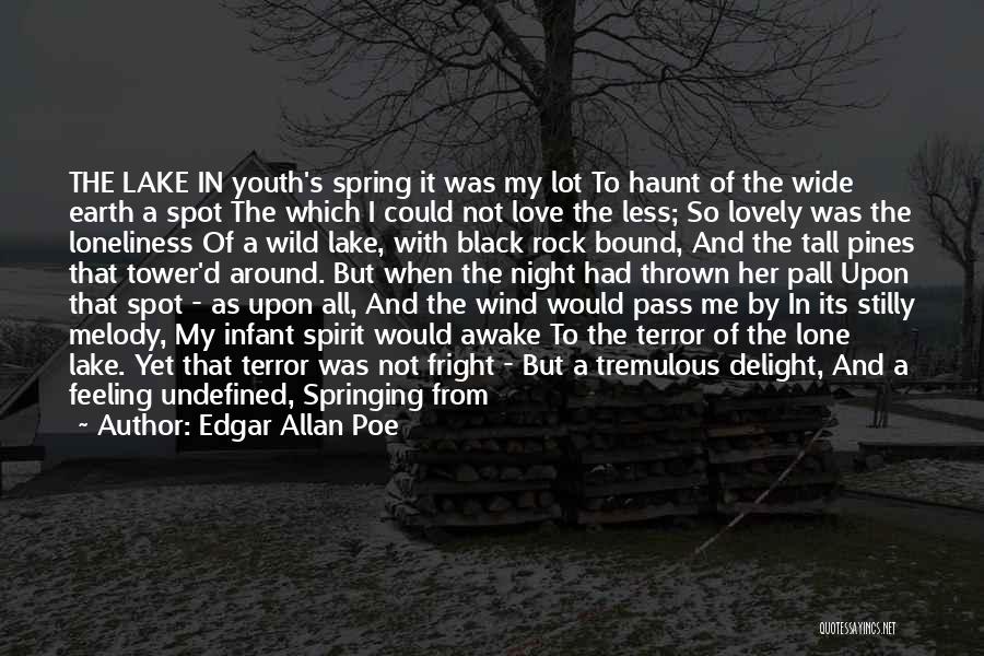 Edgar Allan Poe Quotes: The Lake In Youth's Spring It Was My Lot To Haunt Of The Wide Earth A Spot The Which I