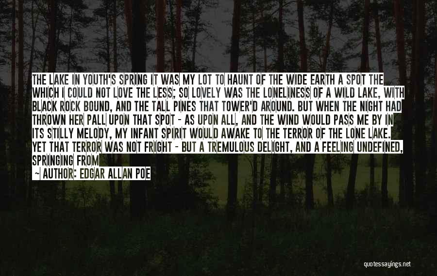 Edgar Allan Poe Quotes: The Lake In Youth's Spring It Was My Lot To Haunt Of The Wide Earth A Spot The Which I