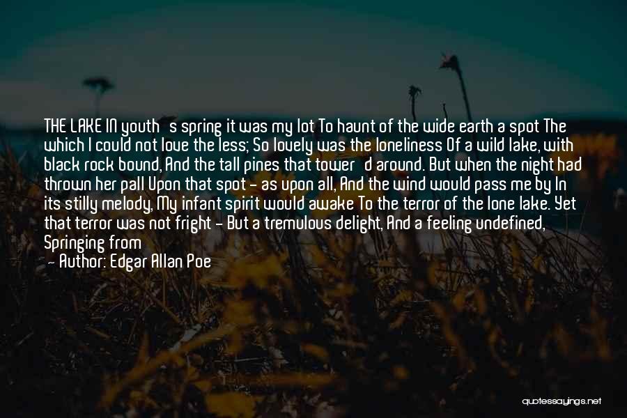 Edgar Allan Poe Quotes: The Lake In Youth's Spring It Was My Lot To Haunt Of The Wide Earth A Spot The Which I