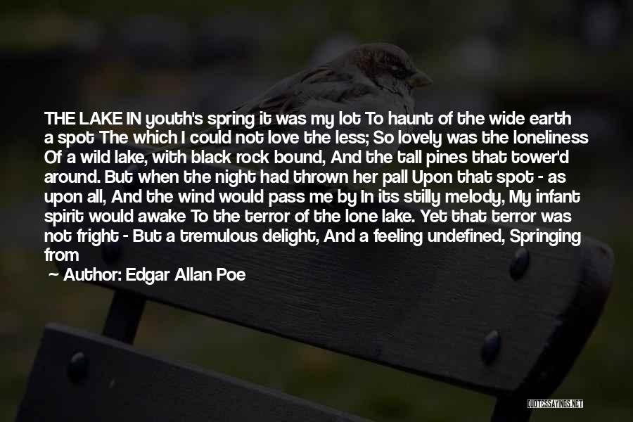 Edgar Allan Poe Quotes: The Lake In Youth's Spring It Was My Lot To Haunt Of The Wide Earth A Spot The Which I